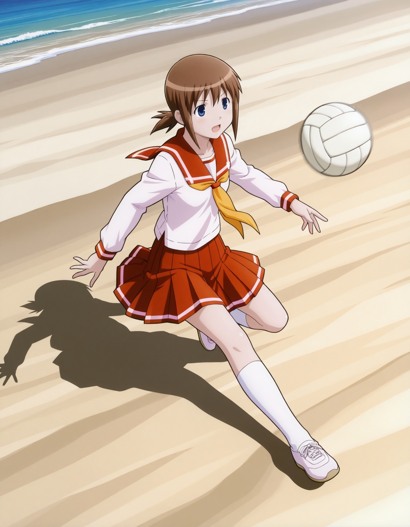 00186-360047286-1girl, kanna aoyagi, blue eyes, brown hair, serafuku, playing volleyball, on the jump, action-packed, (full body_0.2), beach, (s.jpg